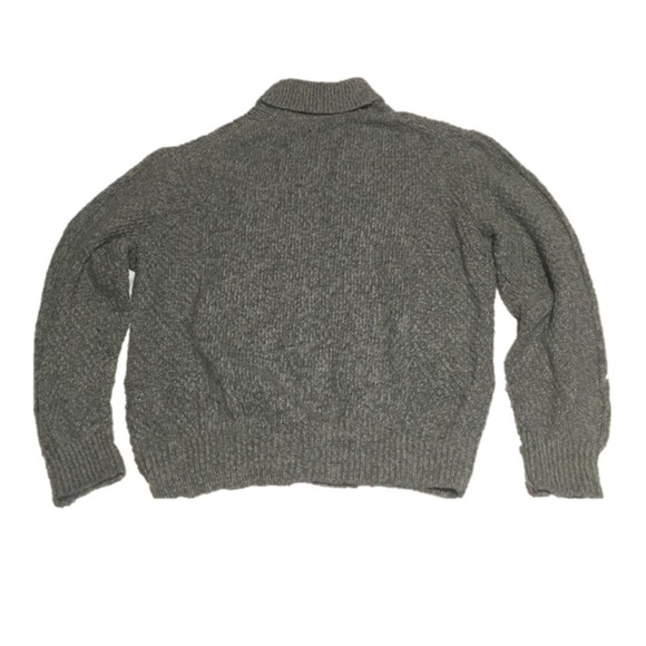 INC sweater Mens XXL gray wool blend fisherman cable knit shawl button collar - Picture 2 of 6